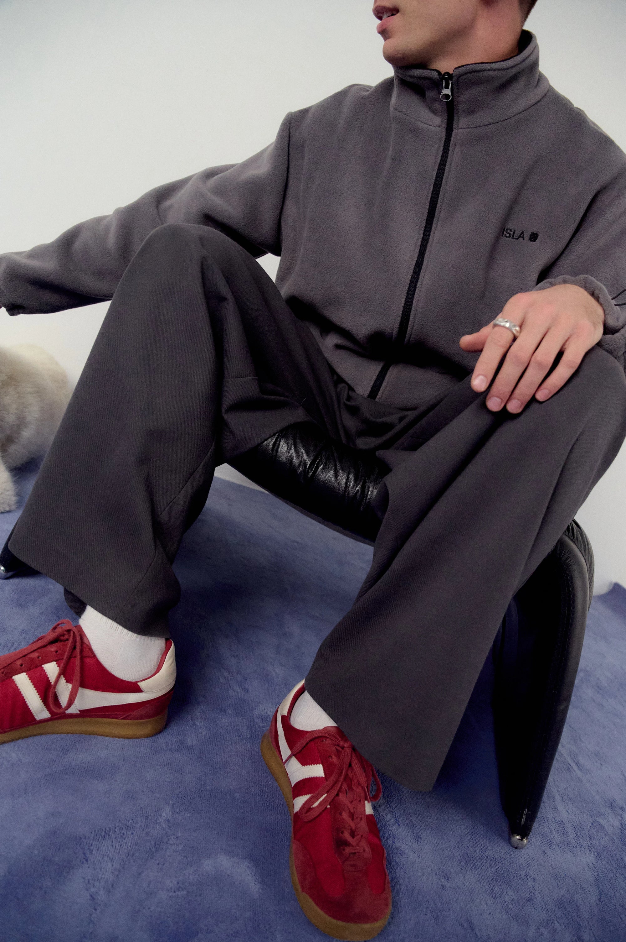 Fleece jacket in grey