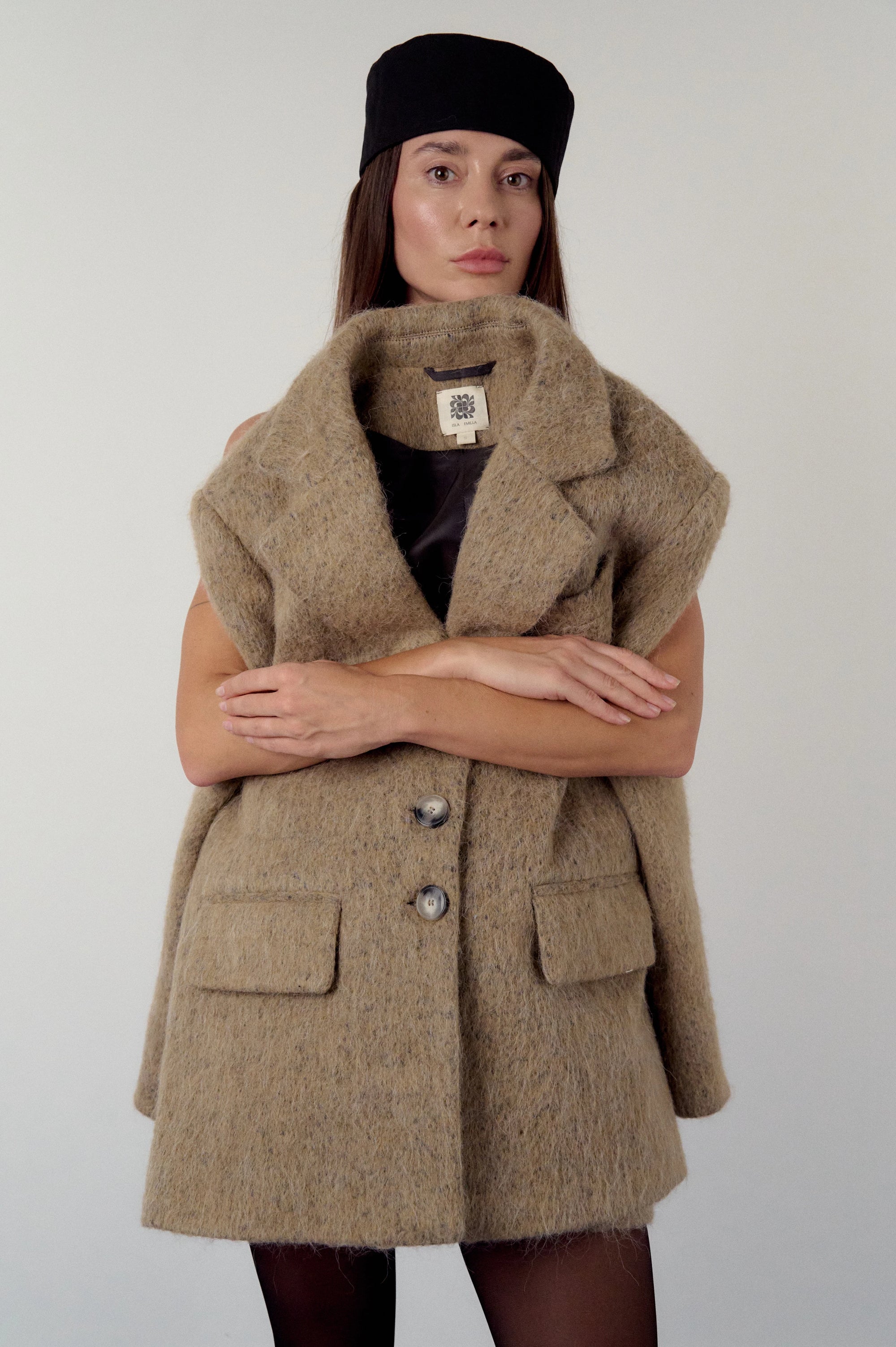 Blazer, but coat in sand