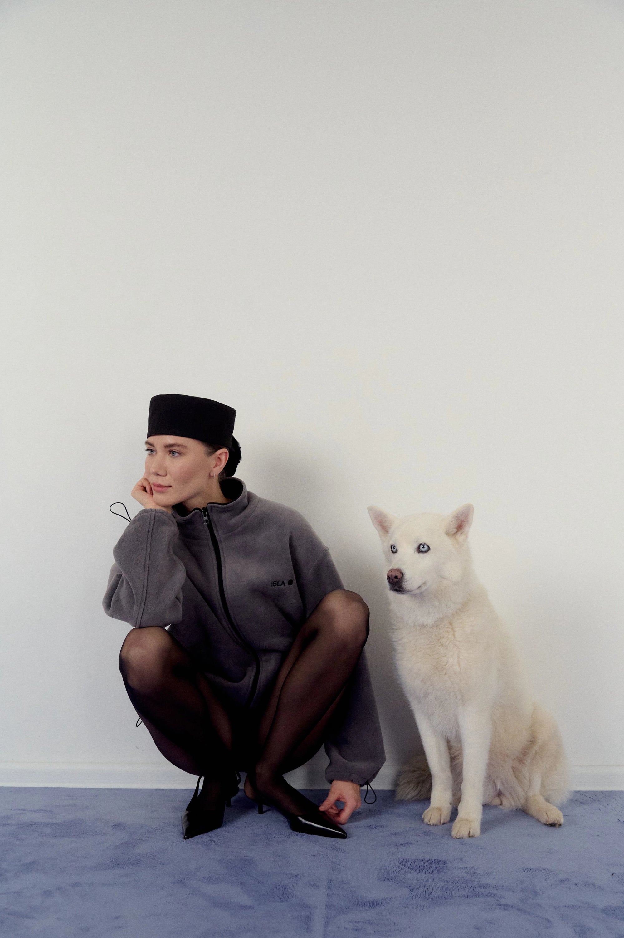 Fleece jacket in grey