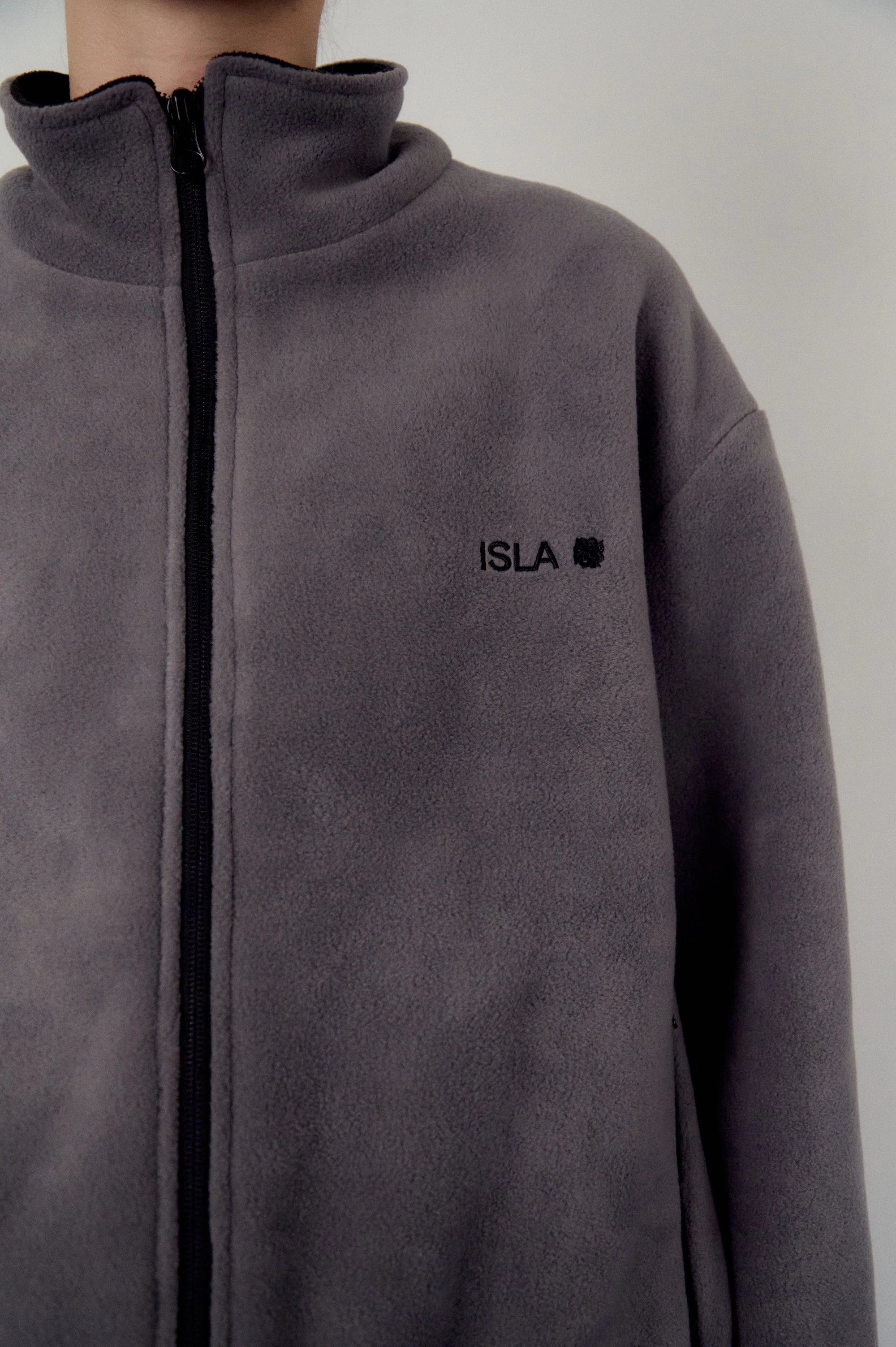 Fleece jacket in grey