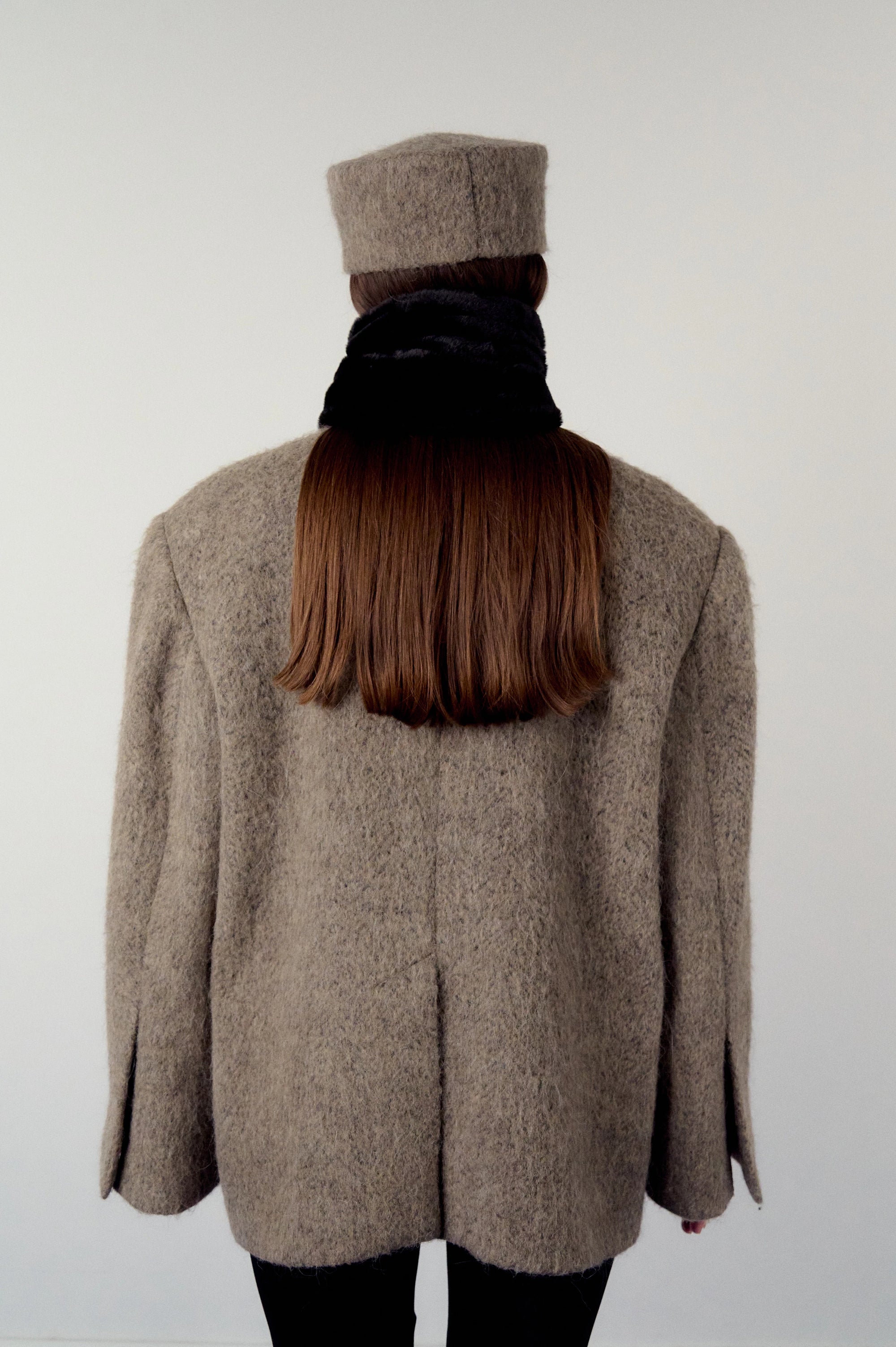 Blazer, but coat in warm grey