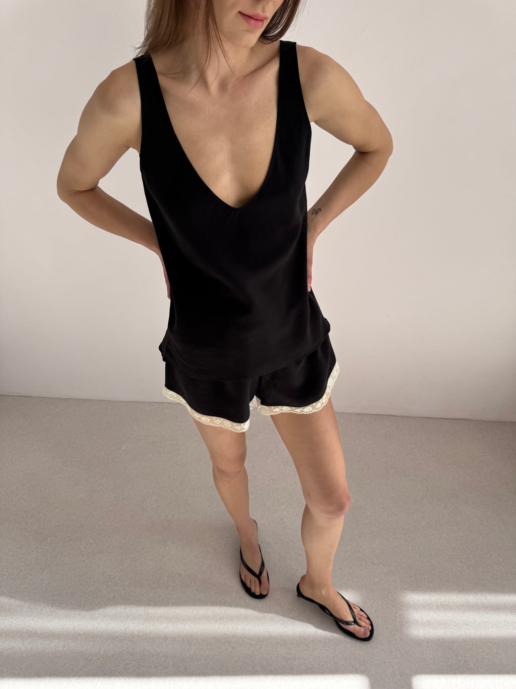 Graciosa top in cupro