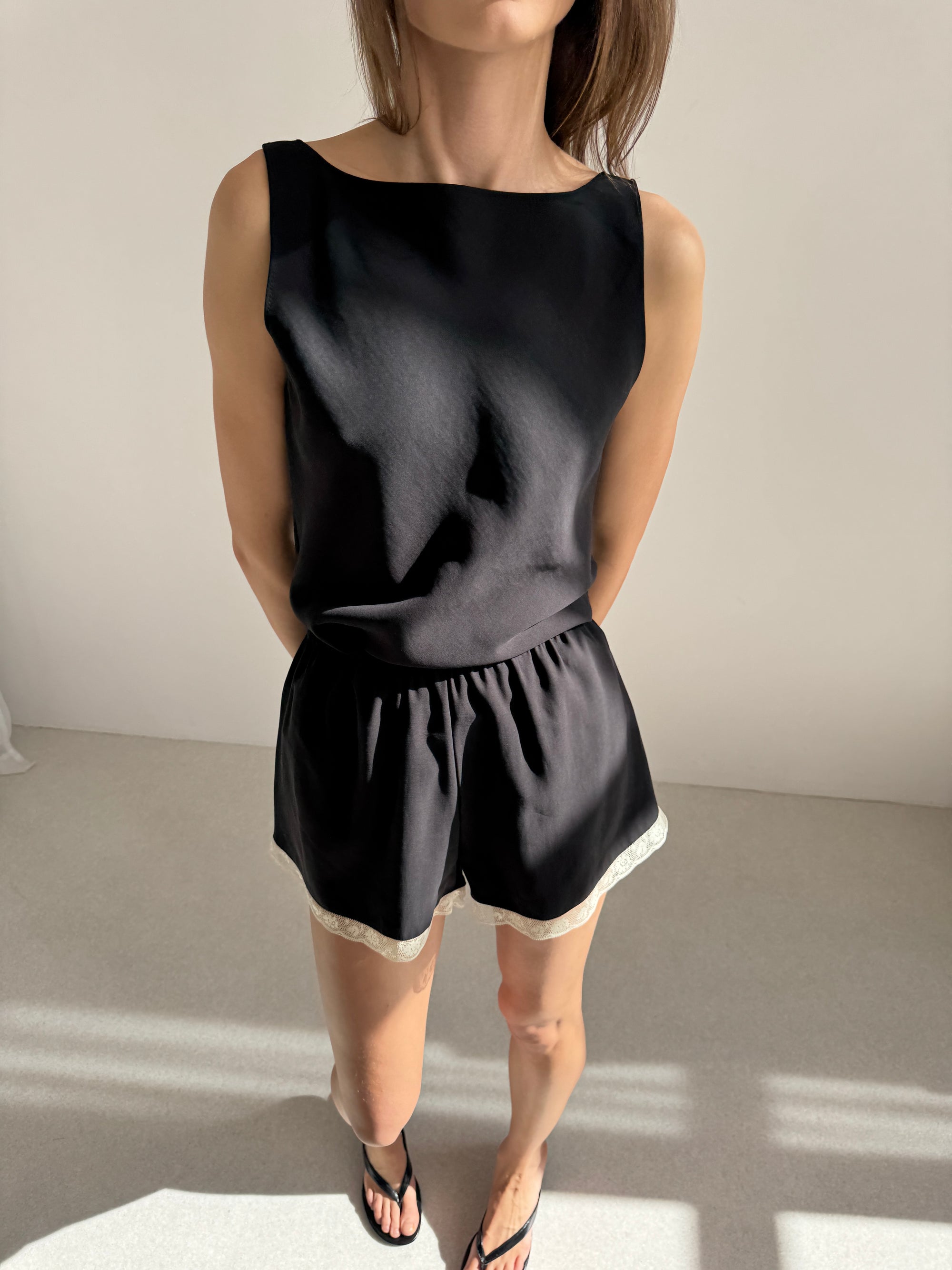 Graciosa top in cupro