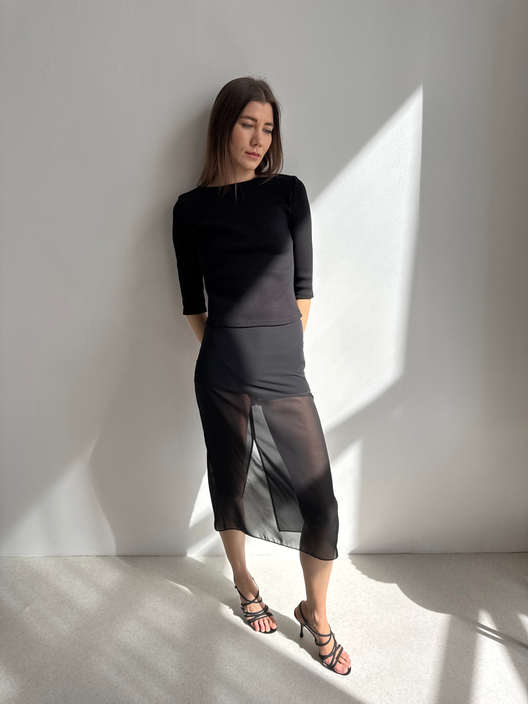 ISLA sheer skirt
