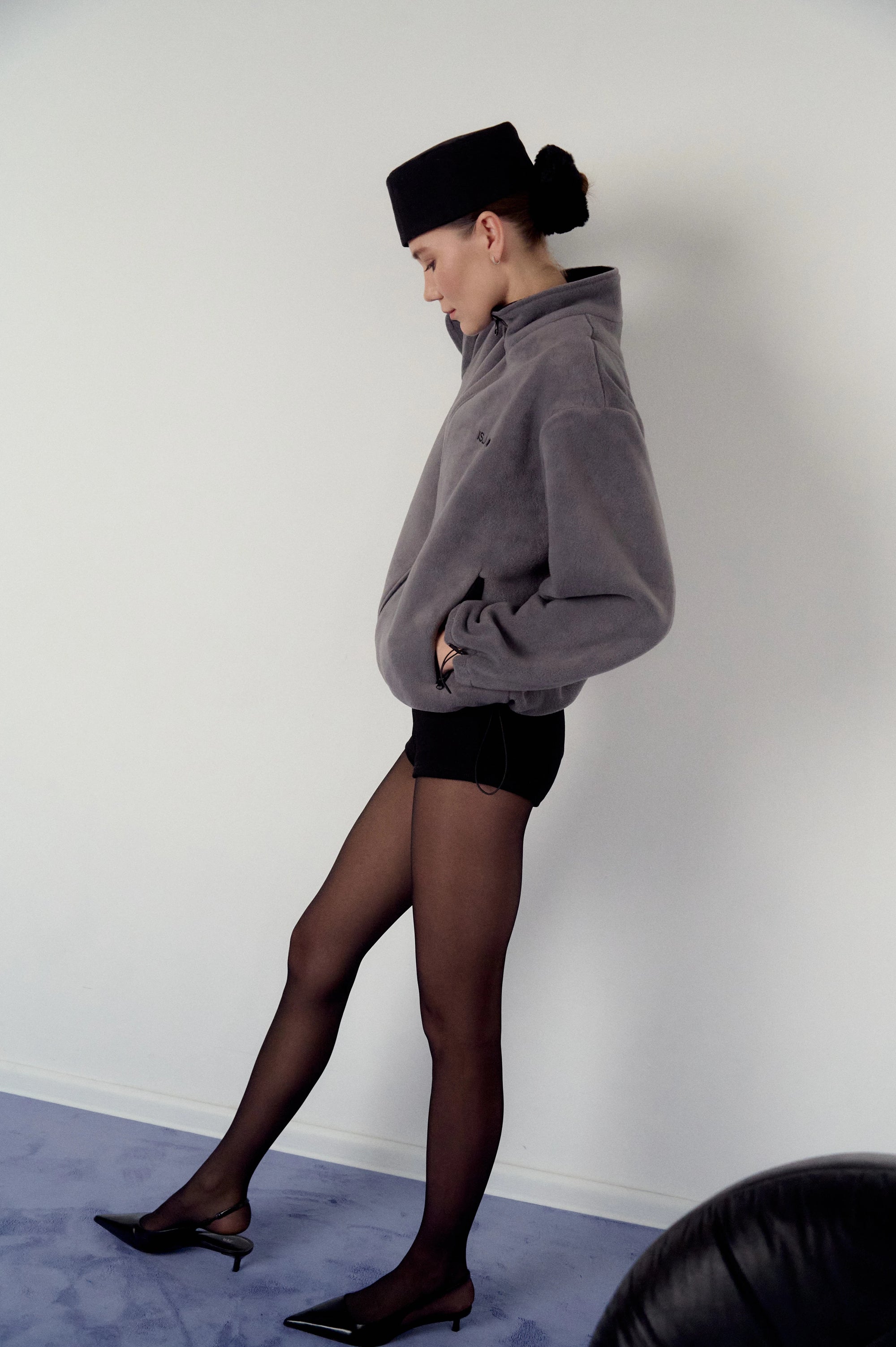 Fleece jacket in grey