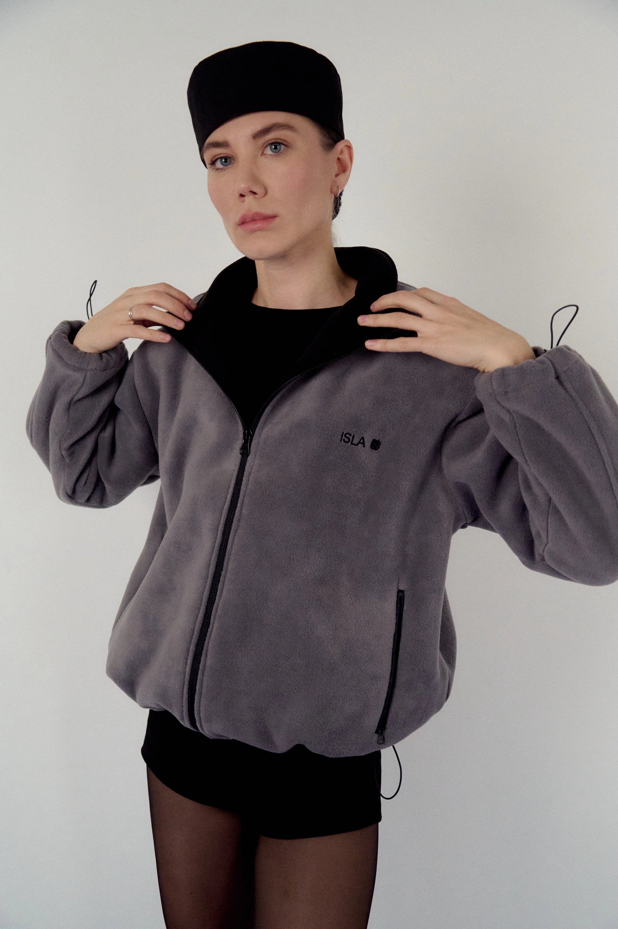 Fleece jacket in grey