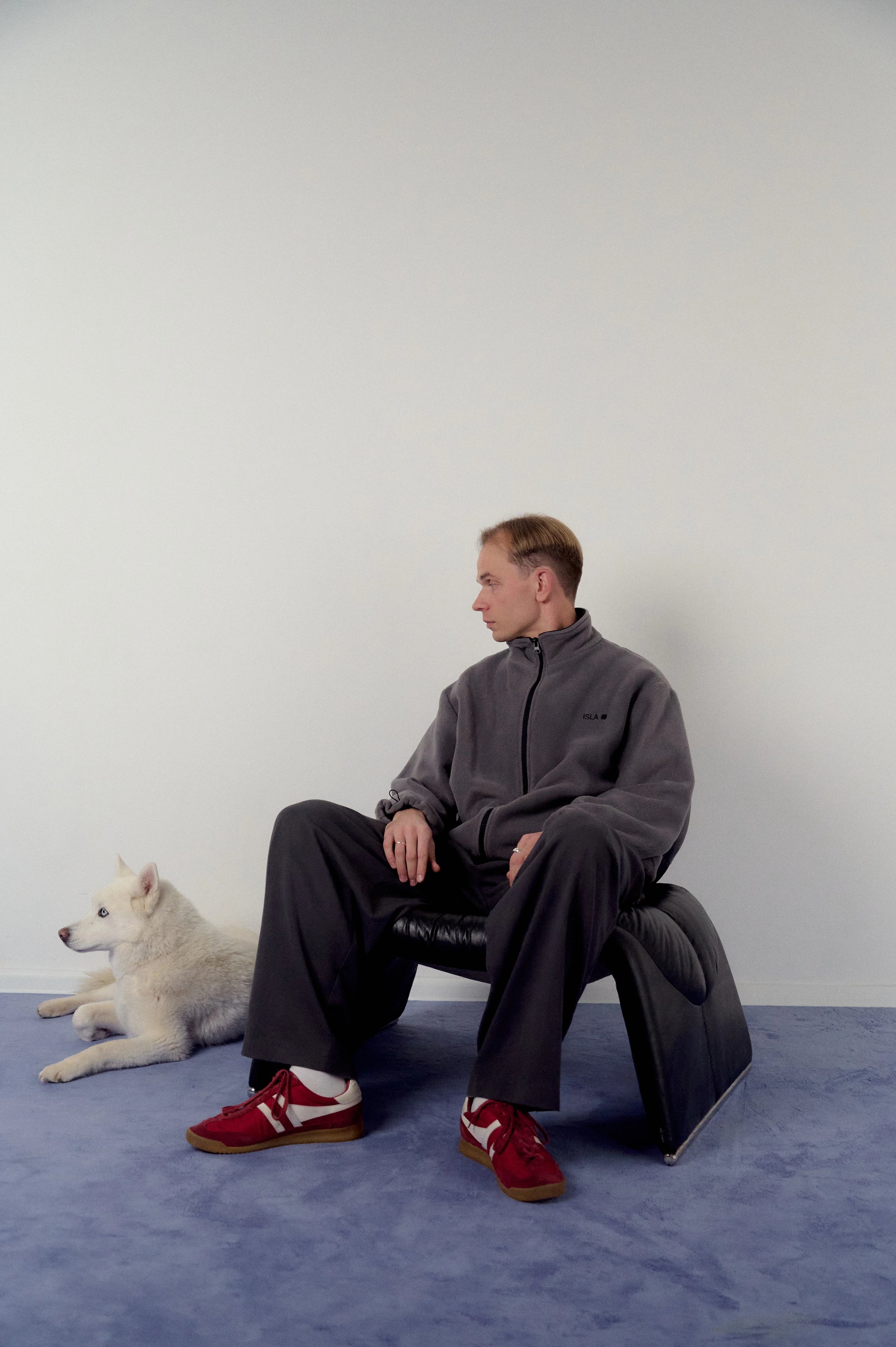 Fleece jacket in grey