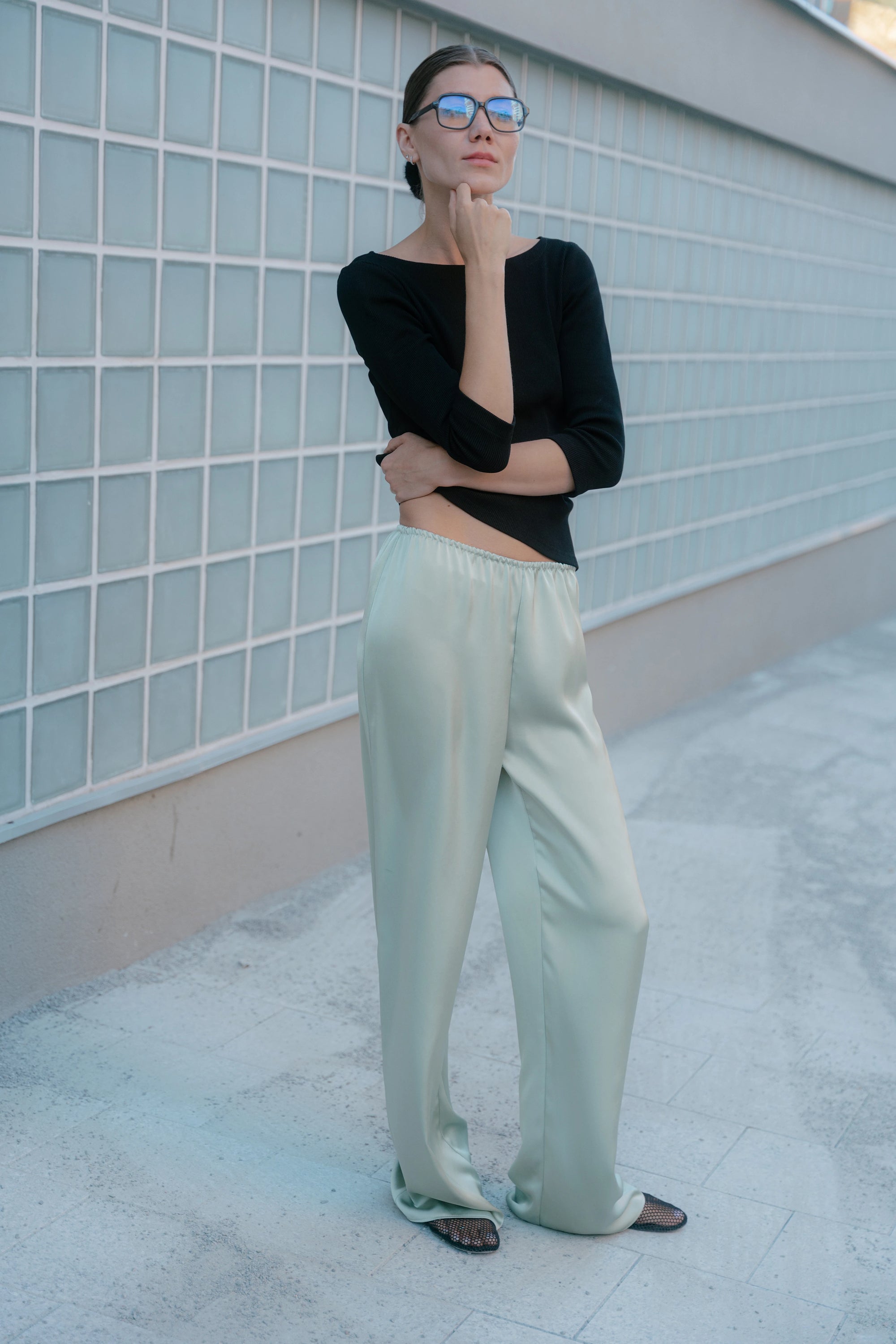 Graciosa pants in lime cream